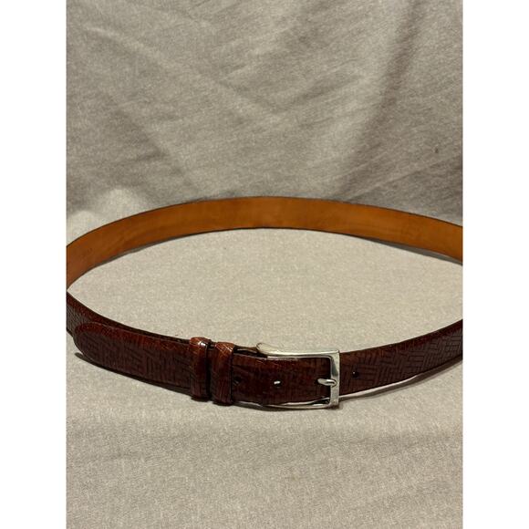 Martin Dingman Hand Made USA Treccia Lambskin 38” Leather Belt - Picture 3 of 9